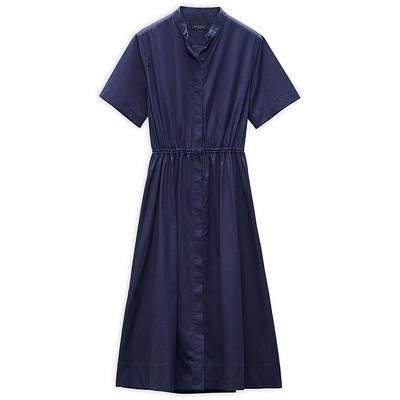 Женская темно-синяя хлопковая миди-рубашка на пуговицах Rag & Bone, L BHFO 5601