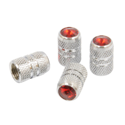 Roadpro RPCRVC4R Valve Caps Red Chrome 4pk Op