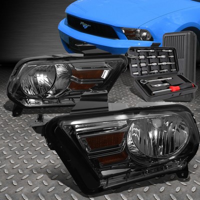 ДЛЯ 10-14 FORD MUSTANG ДЫМЧАТЫЙ КОРПУС ЯНТАРНЫХ БОКОВЫХ ФАР ГОЛОВНОГО СВЕТА + НАБОР ИНСТРУМЕНТОВ