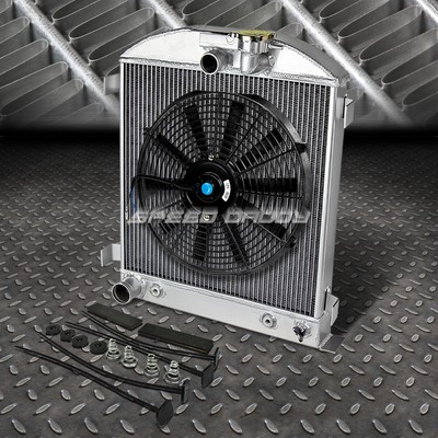 3-РЯДНЫЙ РАДИАТОР + 16 ВЕНТИЛЯТОРОВ ЧЕРНЫЙ 1932 FORD B LOW BOY STREET ROD CHOP CHEVY MOPAR V8