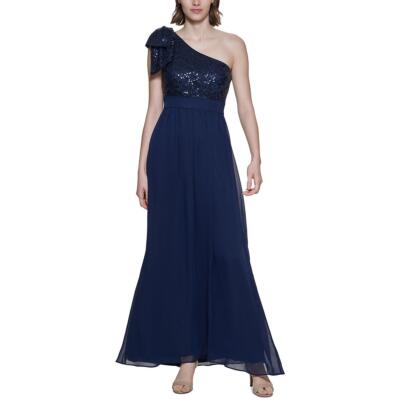 

Женское длинное вечернее платье с блестками Jessica Howard Missy BHFO 1896, Navy