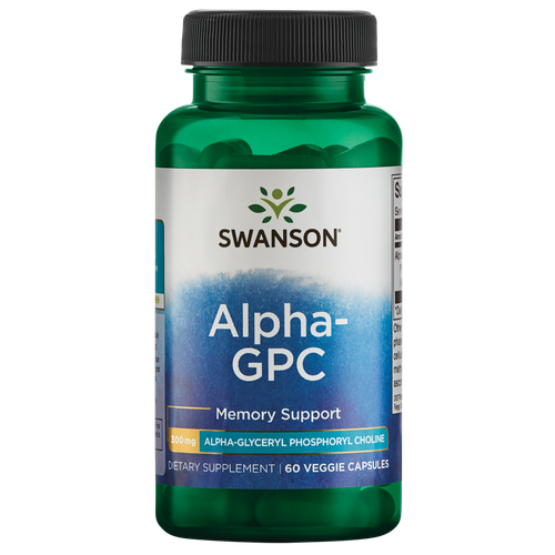 Swanson Alpha-Gpc Альфа-глицерилфосфорилхолин 300 мг 60 растительных капсул