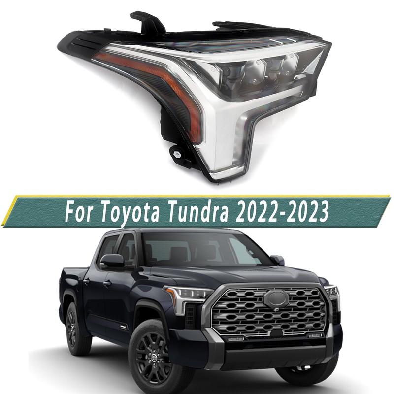 Right Headlight For 2022-2023 Toyota Tundra Full LED w/Auto