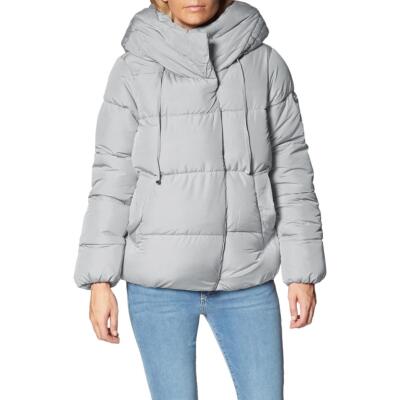 

Женское серое стеганое зимнее пуховое пальто Jessica Simpson, верхняя одежда  BHFO 9771, Ice grey