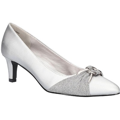 Легкие уличные женские туфли-лодочки Electa Silver Satin из атласа 7 средних размеров (B,M) BHFO 1467
