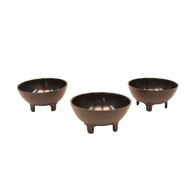 Set 3 Plastic Salsa Guacamole Dip Molcajete Serve Bowl Party Food Condiment Dish