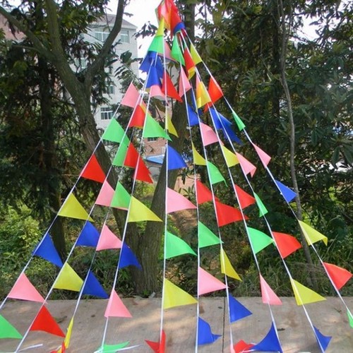 Fresh 80M Triangle Flags Bunting Banner Pennant Festival Wedding Party HE