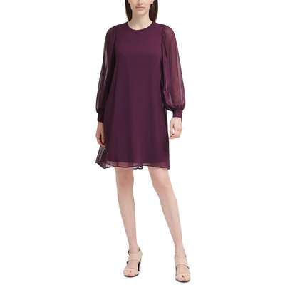 Женское фиолетовое шифоновое мини-платье-сорочка Calvin Klein Plus 20W BHFO 8830