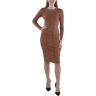 Женское облегающее миди-платье Simona в рубчик French Connection Womens BHFO 2996