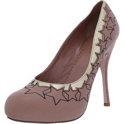 

Красные женские розовые кожаные туфли на каблуке Valentino 37, средний (B,M) BHFO 9346, Cammeo/oro, HQS00480