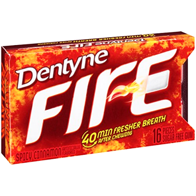 Dentyne Fire SugarFree Gum 40Spicy Cinnamon 16 Piece Pack of 941 