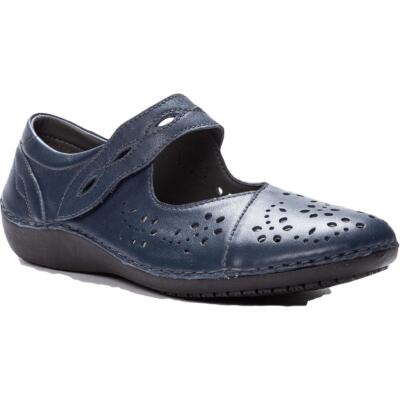 

Propet Женские кожаные перфорированные туфли Calista Comfort Mary Janes BHFO 1384, Navy, Calista
