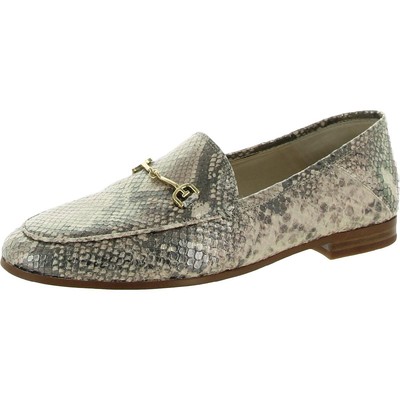 

Женские лоферы Sam Edelman Loraine, бежевые с цепочкой, 8, средние (B,M), BHFO 5877, Sesame snake print leather, Loraine