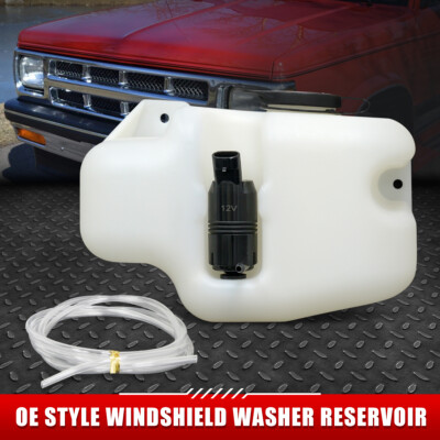 ДЛЯ 88-93 CHEVY S10 GMC S15 БАЧОК ДЛЯ ЖИДКОСТИ ОМЫВАТЕЛЯ ЛОБОВОГО СТЕКЛА С КРЫШКОЙ + НАСОС