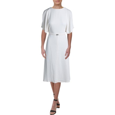 Lauren Ralph Lauren Женское вечернее коктейльное платье миди белого цвета Fayola 12 BHFO 2581