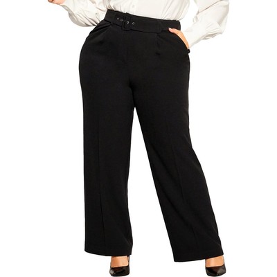 City Chic Womens Pleated  Wide Leg Pants BHFO 7218