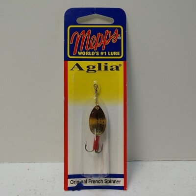 Mepps Aglia In-Line Spinner 1/8 oz Treble Hook Gold NEW