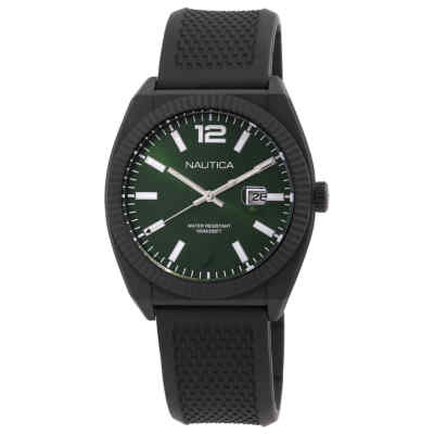 Мужские часы Nautica Pacific Beach с зеленым циферблатом NAPPBS305