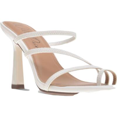 

Wild Pair Womens Lenore Faux Leather Slip On Dress Sandals Shoes BHFO 2181, Lenore