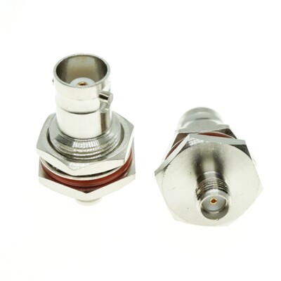 1pcs BNC Female Jack to SMA Female O-ring Bulkhead Panel mount RF Coax Adapter