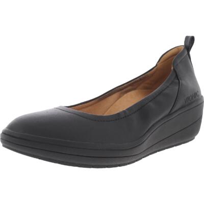 

Женские черные кожаные балетки Vionic Jacey, ширина 8,5 (C,D,W) BHFO 7962, Black/black leather