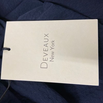 Pre-owned Deveaux Madelyn Cutout Cotton-seersucker Midi Dress Women's Size 4 In Blue