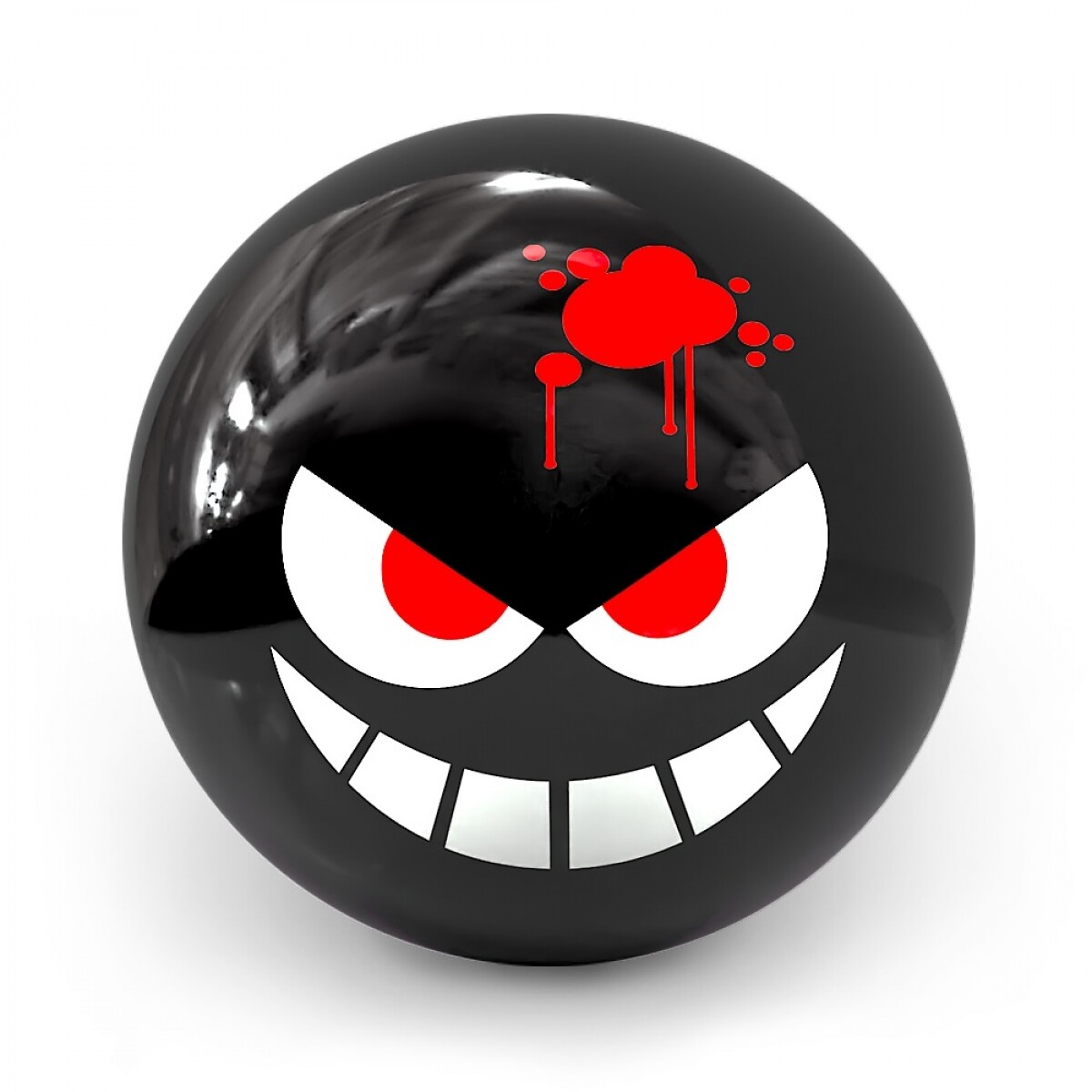 Bowling Ball - Fun - Bloody Grin - Polyester-Ball With Motiv 10-16lbs - Neu