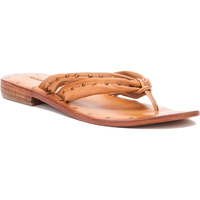 Vintage Foundry Co. Женские шлепанцы из коричневой кожи Hera 7 Medium (B,M) BHFO 4615