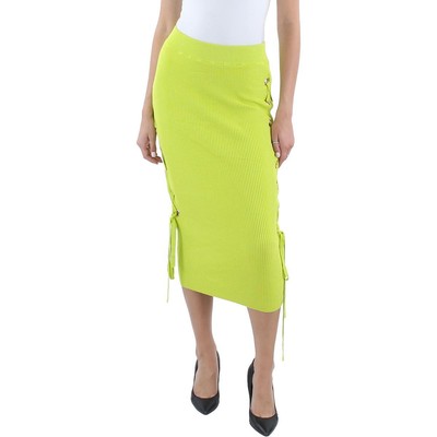 Женская зеленая юбка миди на шнуровке ниже колена Undra Celeste New York, M BHFO 0938