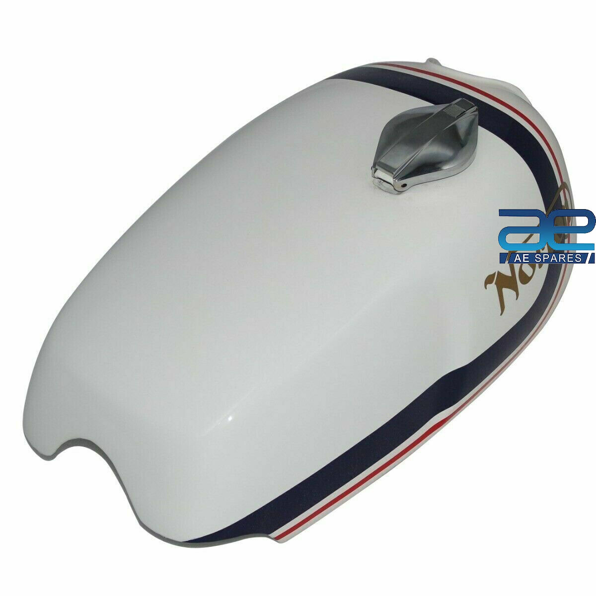 For NORTON COMMANDO ROADSTER 750 WHITE PETROL TANK With SIDE PANEL + CAP 