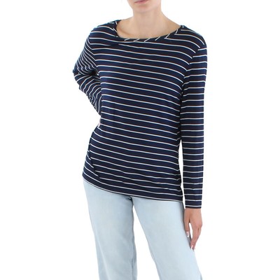 

Женская блузка в полоску MaxMara Studio Pietra, пуловер, верхняя рубашка  BHFO 5347, Navy stripe