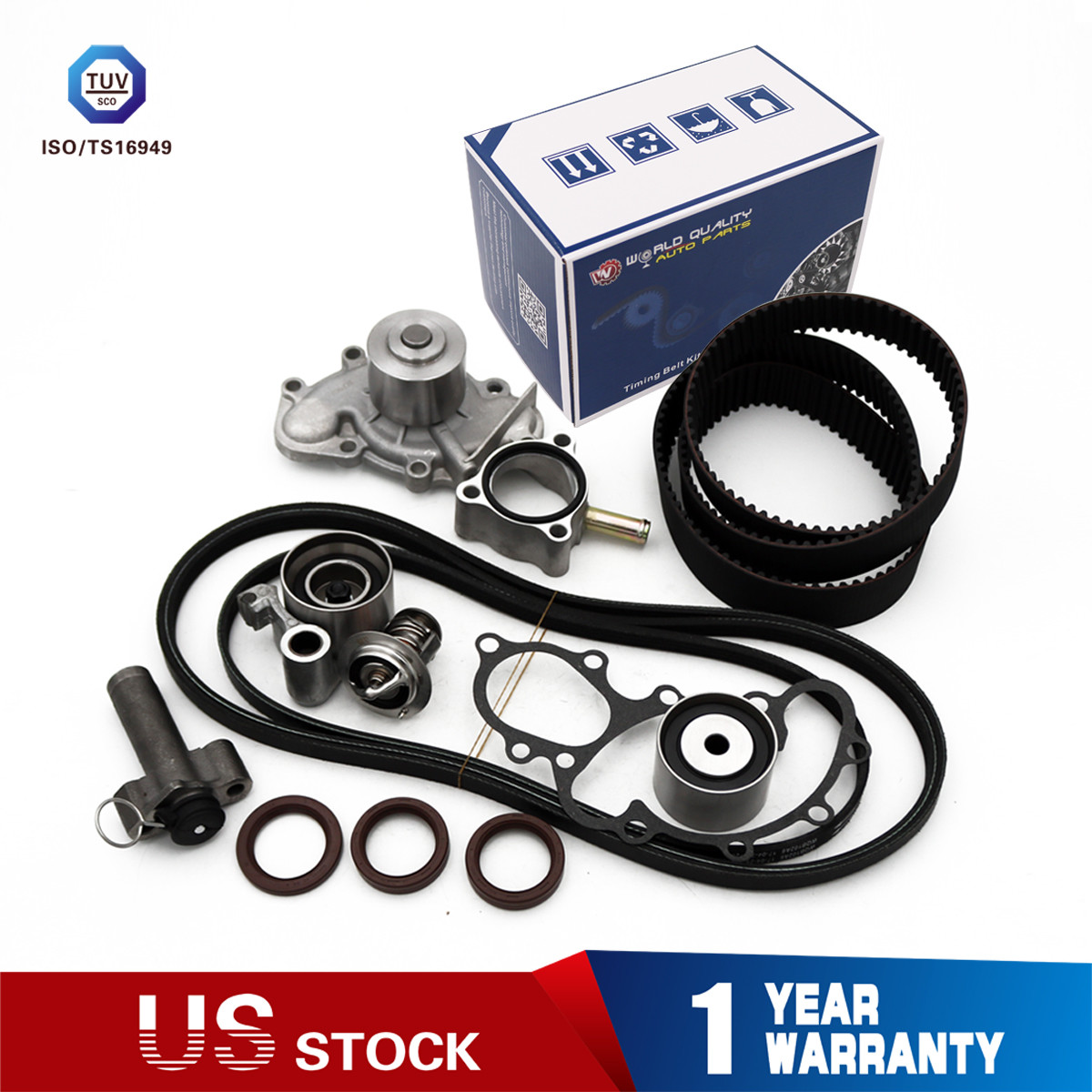 Timing Belt Water Pump Kit Fits 95-04 Toyota Tacoma Tundra 3.4L V6 DOHC