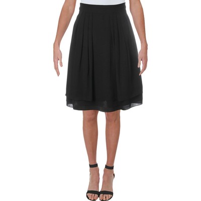 Женская черная плиссированная мини-юбка-клеш Karl Lagerfeld Paris 2 BHFO 3614