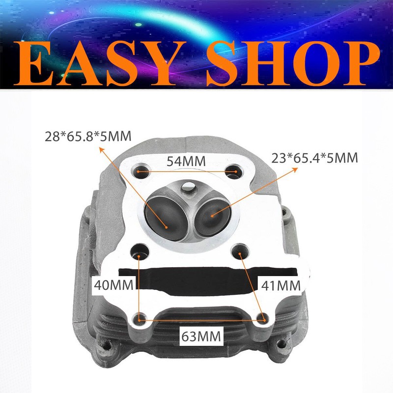 57.4mm Engine Cylinder Head Valve Gy6 150cc Coolster Kandi Carbide Quantum Helix