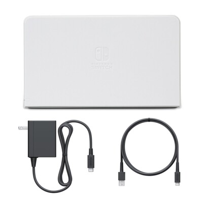 Brand New Nintendo Switch OLED Dock White/AC Adapter/HDMI Cable Set US Seller