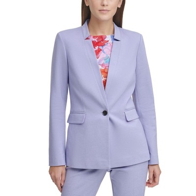 

Фиолетовый вязаный деловой пиджак DKNY на одной пуговице  BHFO 9678, Twilight