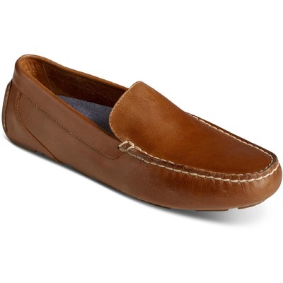 Мужские коричневые кожаные лоферы без шнуровки Sperry Davenport 8 Medium (D) BHFO 9367