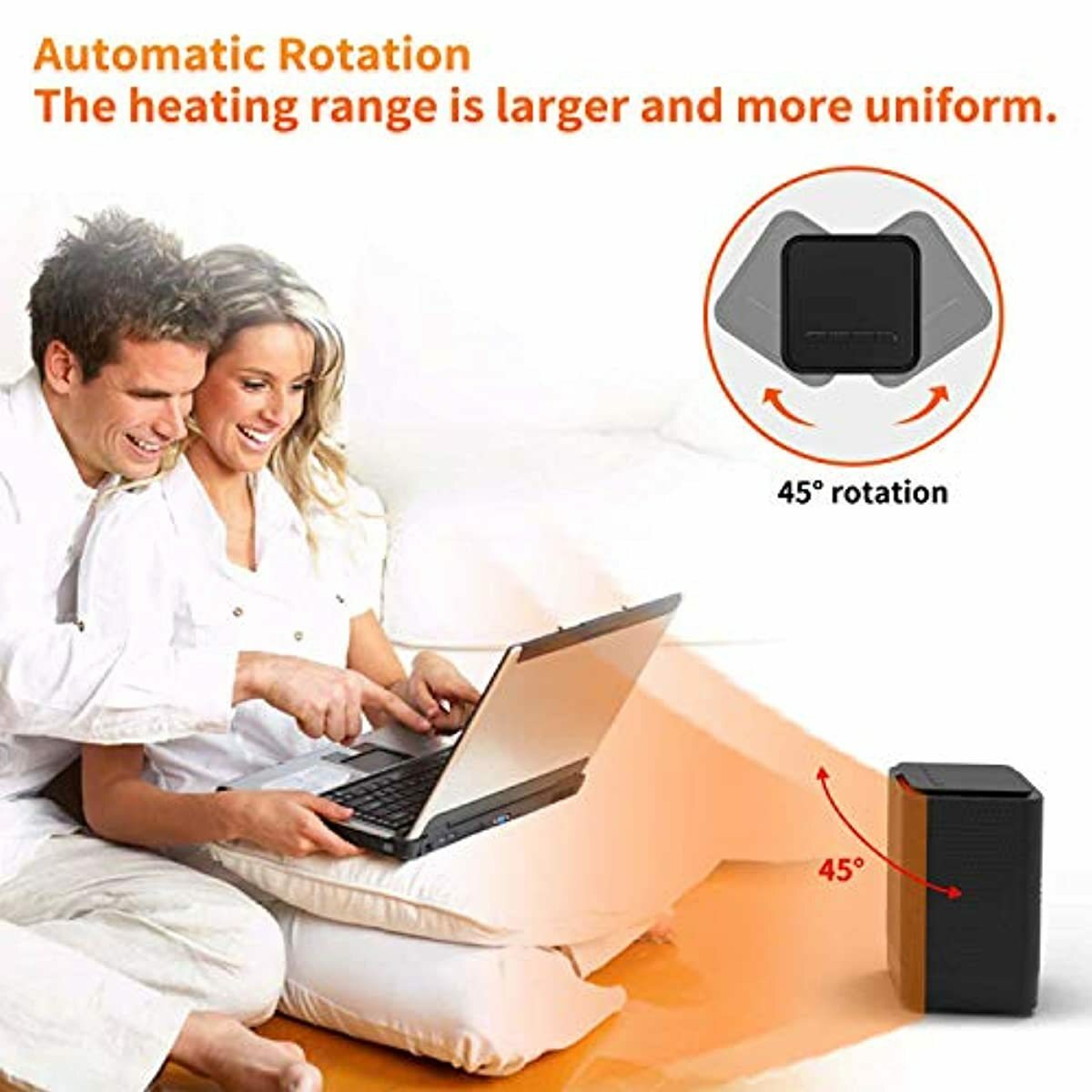 Space Heater for Bedroom Little Indoor Compact Small Inside Use Quiet Office Den