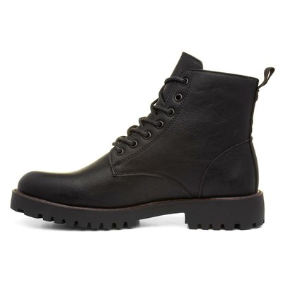 mens formal black lace up boots