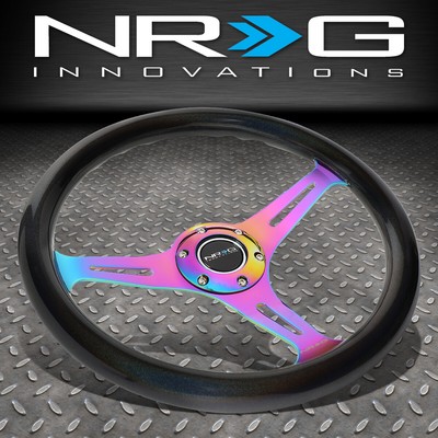 РУЛЕВОЕ КОЛЕСО NRG 350MM NEO С ХРОМИРОВАННЫМИ СПИЦАМИ CHAMELEON SPARKLE WOOD и КНОПКОЙ ЗВУКОВОГО СИГНАЛА