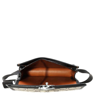 Pre-owned Coach Restored Bandit Crossbody In Signature Textile Jacquard Cj810 Lhuw7 In Lh/cocoa Black