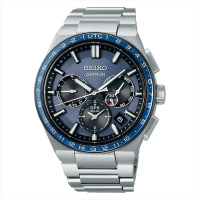 Pre-owned Seiko Astron Sbxc109 Silver Blue Gps Solar Metal Band Men`s Watch In Box