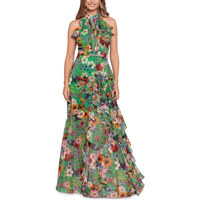 

Женское вечернее платье макси с защипами Betsy - Adam BHFO 4939, Зеленый