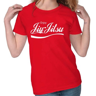 Enjoy Jiu Jitsu Martial Arts Workout Karate Womens Short Sleeve Ladies T Shirt