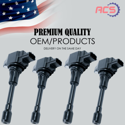 4X Ignition Coils Fits for Nissan Rogue Altima Frontier Sentra FX50 UF549 UF509