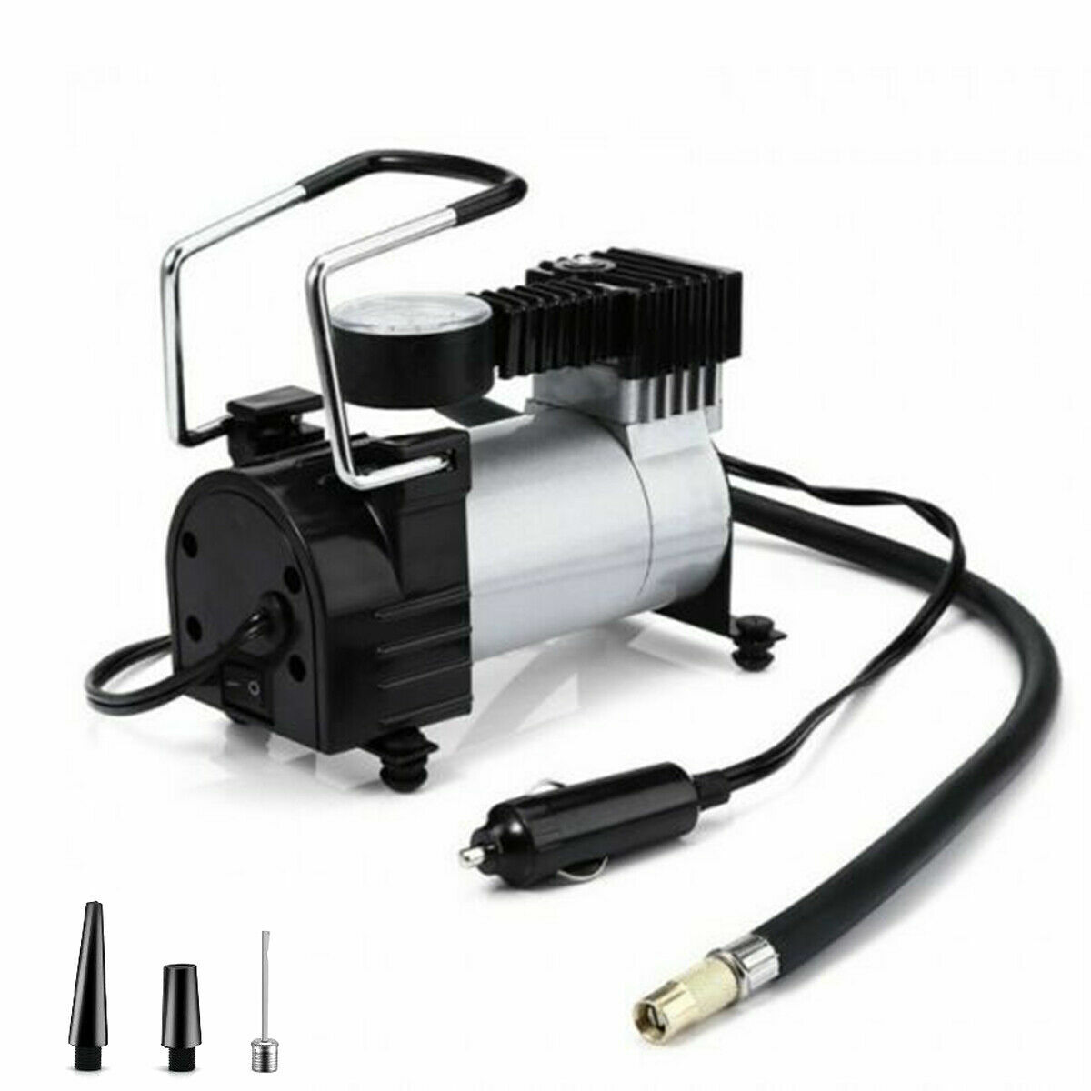 Compressore Aria Pompa Portatile Resistente 12v 150 Psi Gomme Viaggio Bus awe