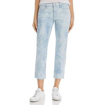 

Легкие выстиранные джинсы до щиколотки Frame Womens Blue Raw Hem  BHFO 1858, Cloud