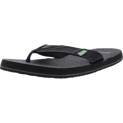 Черные шлепанцы для мальчиков Sanuk Big Kid 13-1 среднего размера (D) Little Kid BHFO 9753