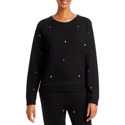 

Rails Womens Theo Черный вязаный пуловер со звездами и вышивкой Топ  BHFO 7520, Jet black star
