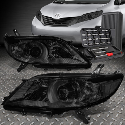 ДЛЯ 11-20 TOYOTA SIENNA ДЫМЧАТЫЙ КОРПУС ПРОЗРАЧНАЯ УГЛОВАЯ ФАРА ПРОЕКТОРА + НАБОР ИНСТРУМЕНТОВ